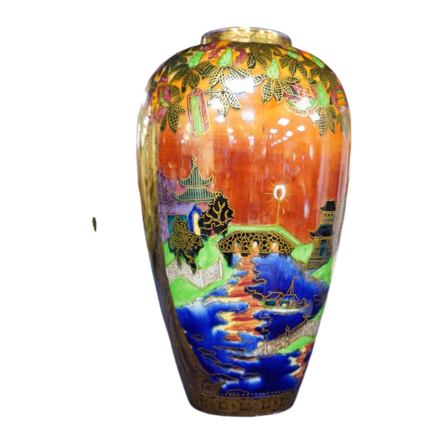 Daisy Makeig-Jones, a Wedgwood Fairyland lustre 'Willow Fairyland' pattern vase, 20cm high. Condition - good.